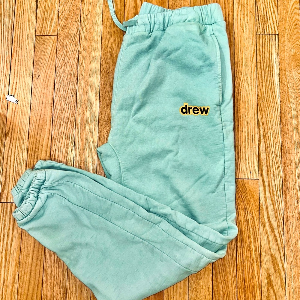 Men’s Drew House seafoam green OG release sweatpants
